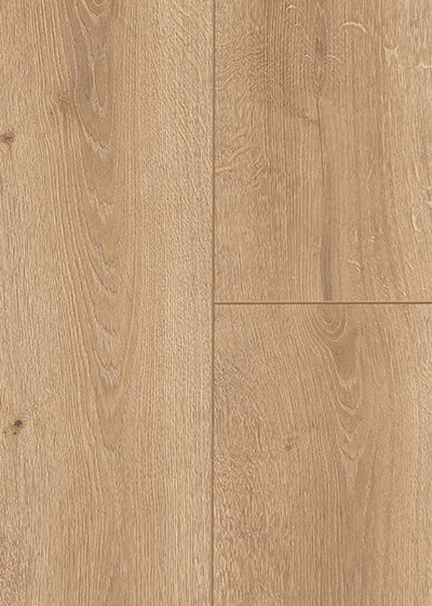 Stratifié 8mm chêne naturel crème 128,5x19,2cm