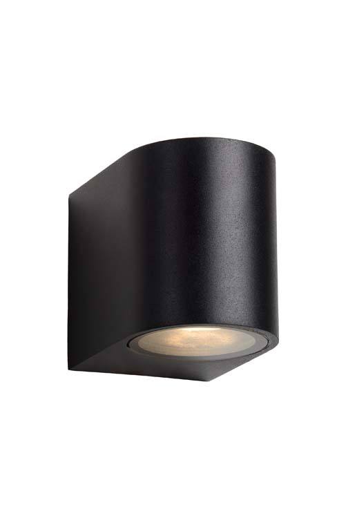 Wandspot Buitenverlichting - led Dimbaar - GU10 - 1x5W 3000K - IP44 - Zwart