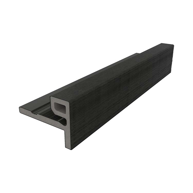 Eindprofiel line up outdoor composiet zwart 7x5x300cm