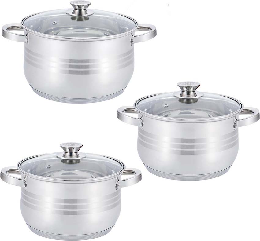 Casseroles argentées set de 12
