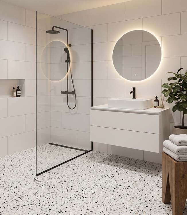 Vloer- en wandtegel Minimal terrazzo 60x60cm