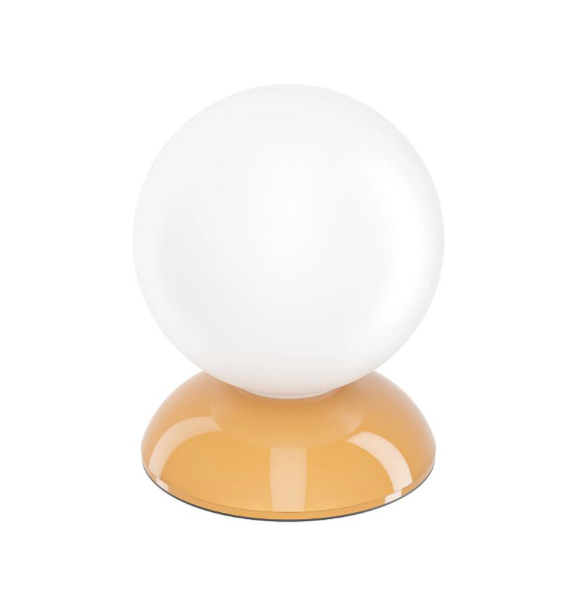 Lampe de table - orange/blanc - Ø12,5xH15,5cm - dimmable - G9 - 1x3W - ampoule non incluse