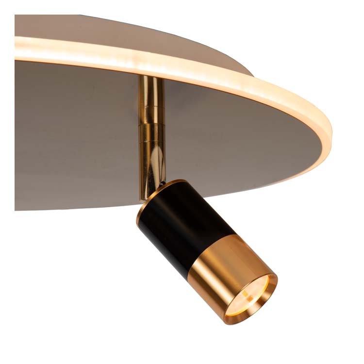 Lucide JUBEL - Plafonnier - Ø 48 cm - LED Dim. - 2700K - Or Mat / Laiton