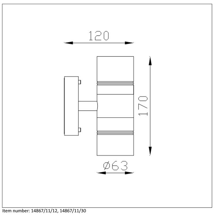 Lucide ARNE-LED - Applique murale Extérieur - Ø 6,3 cm - LED - GU10 - 2x5W 2700K - IP44 - Chrome Dépoli