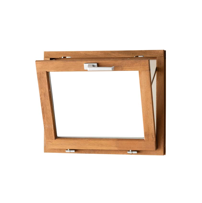 Fenêtre abbatant en bois Meranti Trae 55mm naturel 600 x 500 mm