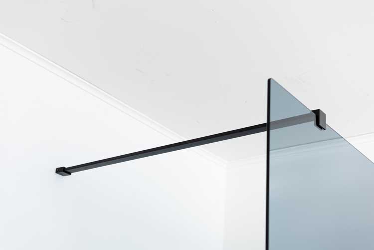 Douchewand Anais grijs glas 87x200cm met stang