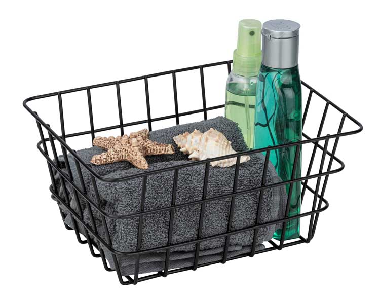 Panier de rangement Wenko Viana noir mat