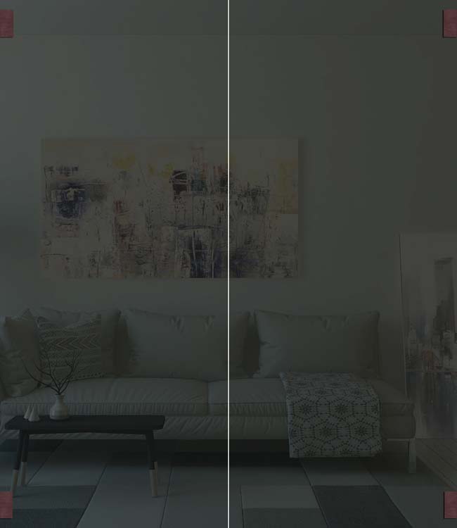 Porte intérieure double vitrée Sky Black verre noir sur mesure - charnières bronze