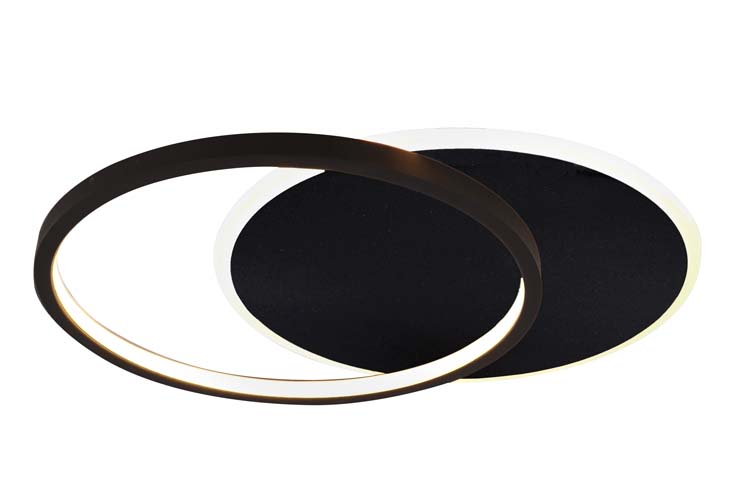 Plafonnier - noir - dimmable - LED 1x24W - 2700K - 3StepDim