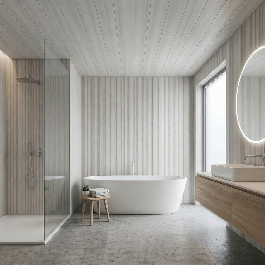 Panneau mural et de plafond Maestro MDF Belmilli 21x130x0,8cm