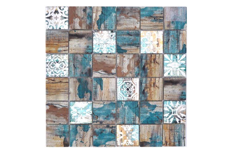 Mosaïque Crystal Mix beige/bleu mat 29,8x29,8cm