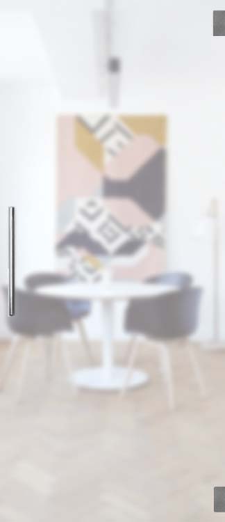 Porte intérieure vitrée complète Sky Night mat 73x201cm poignée ronde inox + charnières premium