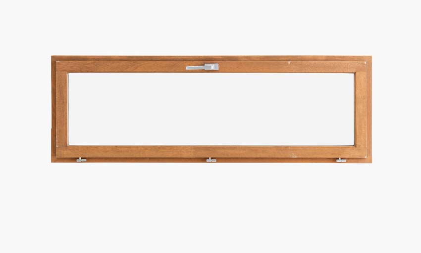 Fenêtre abbatant en bois Meranti Trae 55mm naturel 1000 x 500 mm