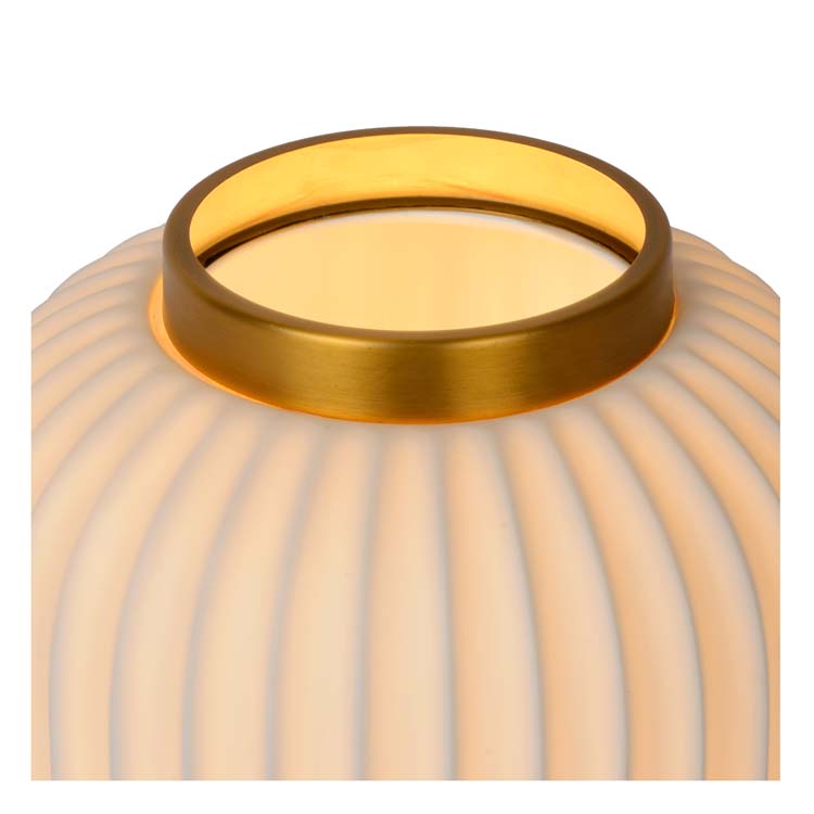 Lampe de table - Ø 19,5 cm - 1xE14 - Blanc