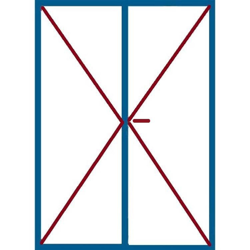 Fenêtre tournante à 2 vantail Trae bois Meranti 55mm noir ouvrant à droite sur mesure