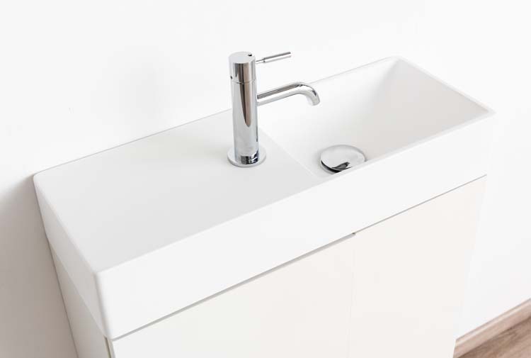 Toiletmeubel Dragon wit wastafel wit 60x60x22cm