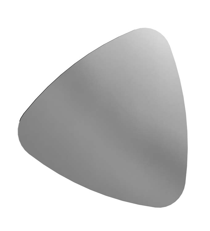 Miroir Mandel forme médiator 35,5x35,5cm