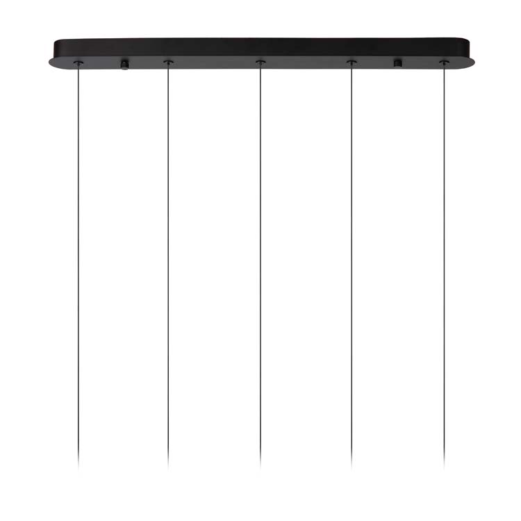 Suspension - noir - 84cm - LED - 5x7,8W - 2700K