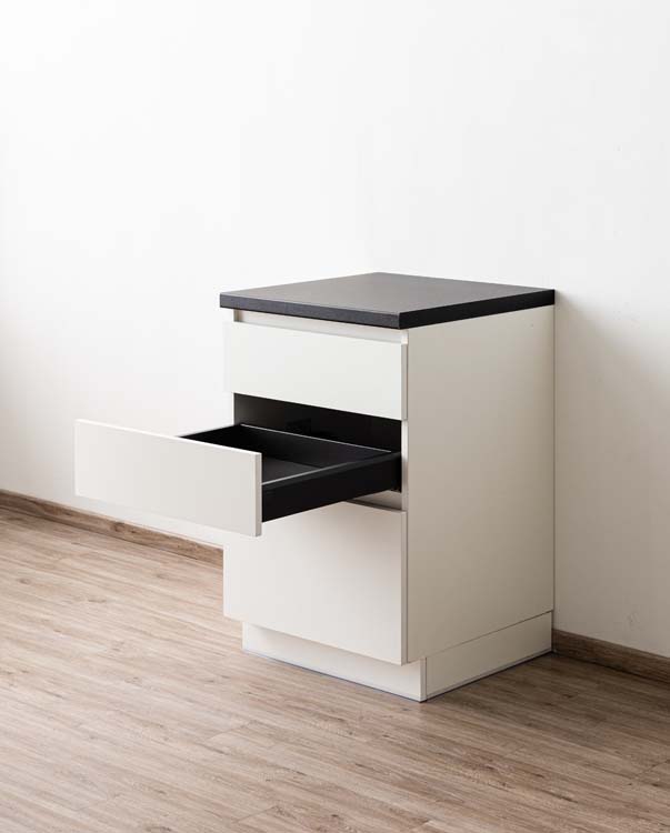 Keukenkast Plenti onderkast met 3 lades 60cm wit