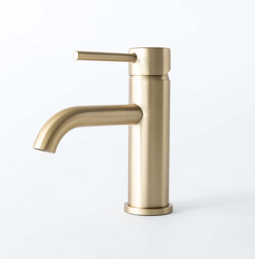 Wastafelkraan Miley slim brushed gold