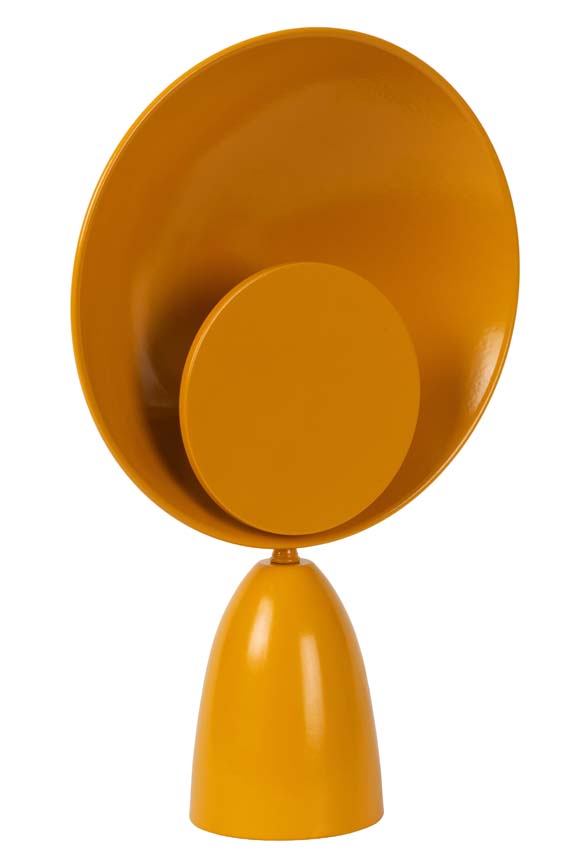 Lucide CASTAMAR - Lampe de table - Ø 25,5 cm - LED - 1x8W 2100K - Jaune Ocre
