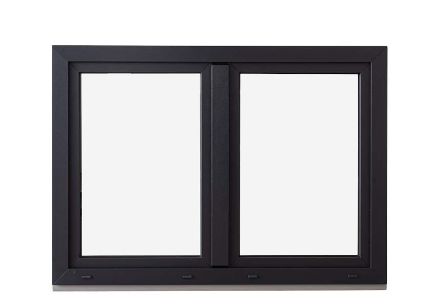 2-VL draaikiepraam pvc Deceuninck Elegant antra/wit B1500xH1200 mm