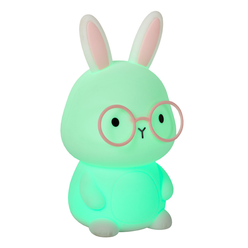 Lampe de nuit rechargeable pour chambre d'enfant - Batterie rechargeable/piles - LED à 3 niveaux dimmable - RGB - Blanc