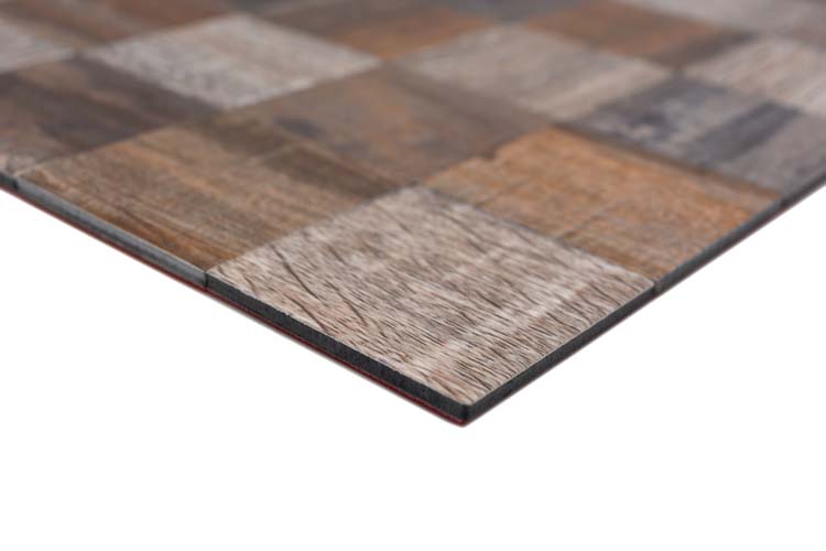 Mosaïque mix aspect bois grise/beige 30,5 x 30,5