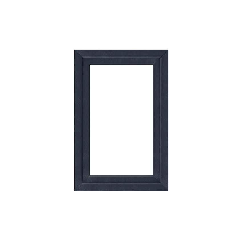 Fenêtre tournante à 1 vantail Ikkuna PVC 650x980mm anthracite ouvrant à gauche
