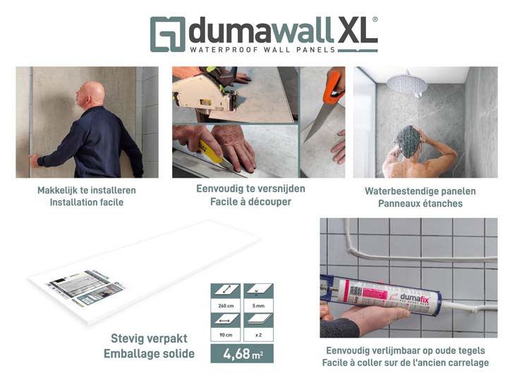 Panneau mur Dumawall XL PVC 900x2600mm Light Cement Panneau mur Dumawall XL PVC 900x2600mm Light Cement