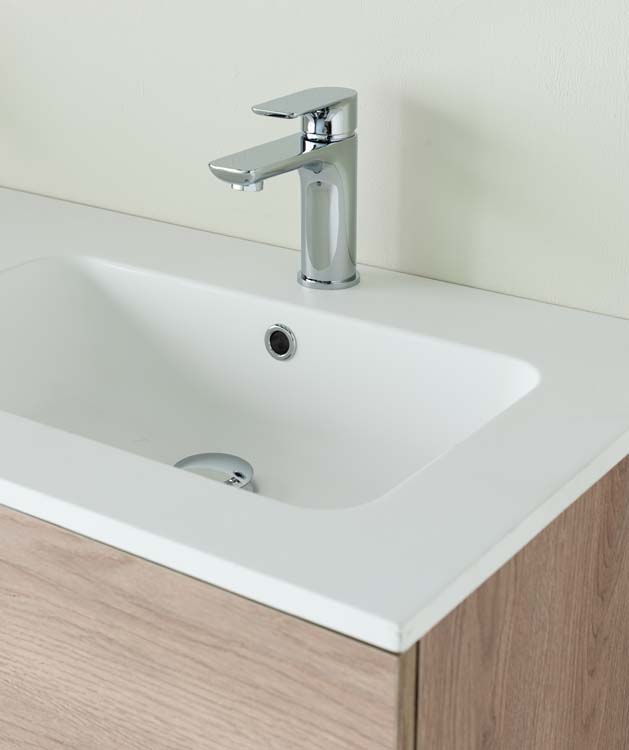 Badmeubel Bison eik 1200 mm wastafel mat