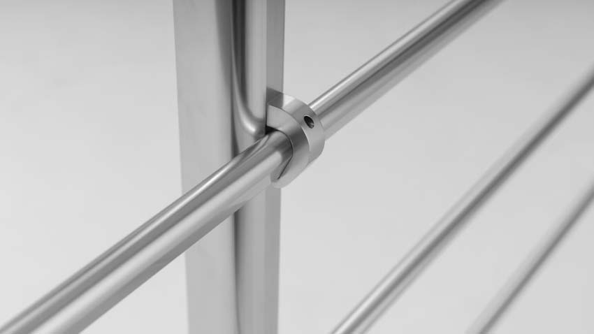 Kit garde-corps Talaka titane 250cm fixation latérale