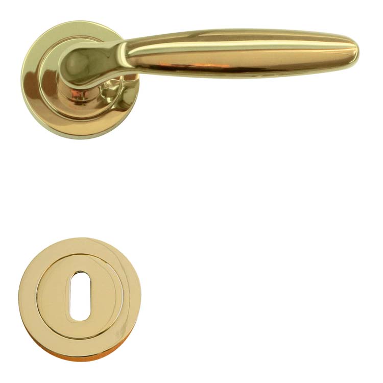 Poignée de porte pro taormina titanium rosace barbe