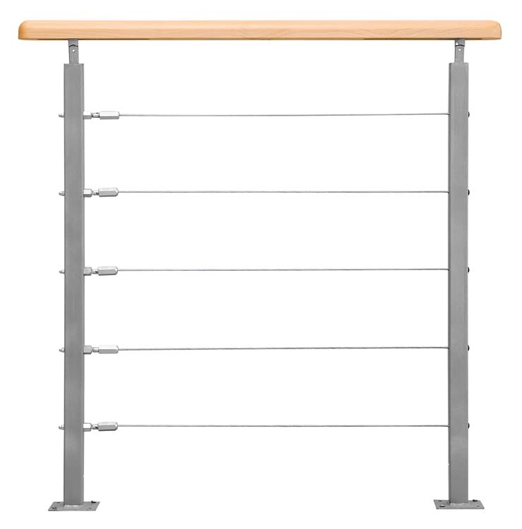 Kabelleuning beuk type C voor trap Keulen