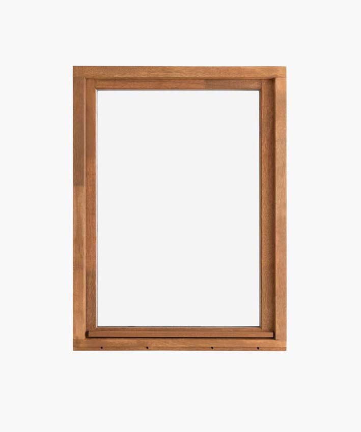 Houten draairaam 1-vleugel Meranti Trae 55mm naturel 750 x 1000 mm L