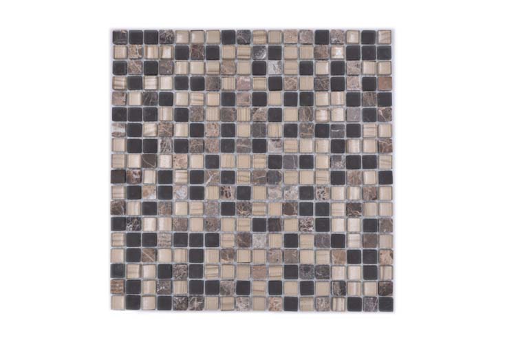 Mosaïque Globe Mix brun mat 30x30cm