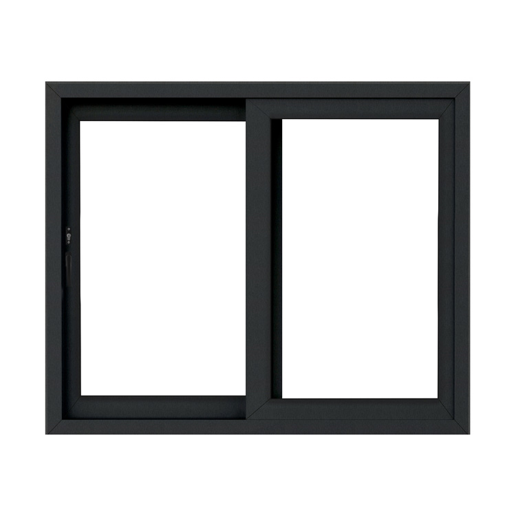 Schuifraam dubbel PVC antraciet/wit met cilinder mw