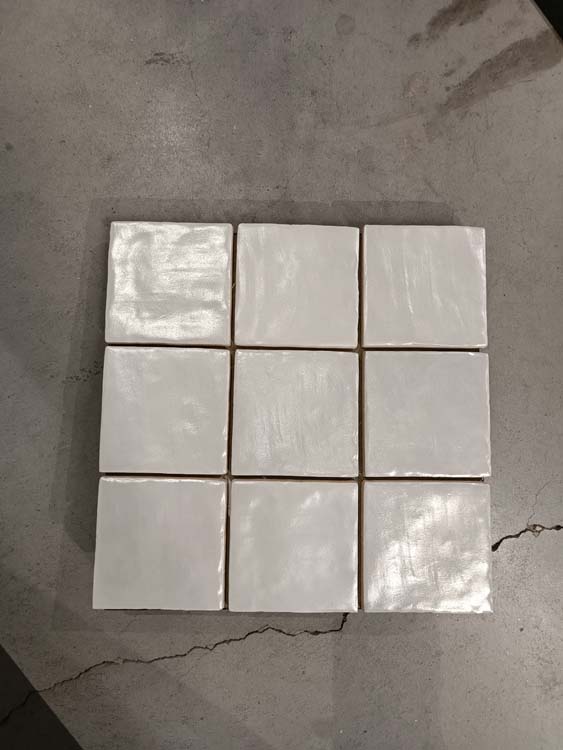 Zellige ceramique perle 10 x 10 x 0.95 cm