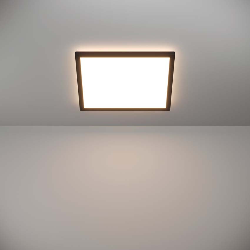Plafondlamp - Zwart - 39x39cm - LED - 1x24W - 2700-6500K - IP44