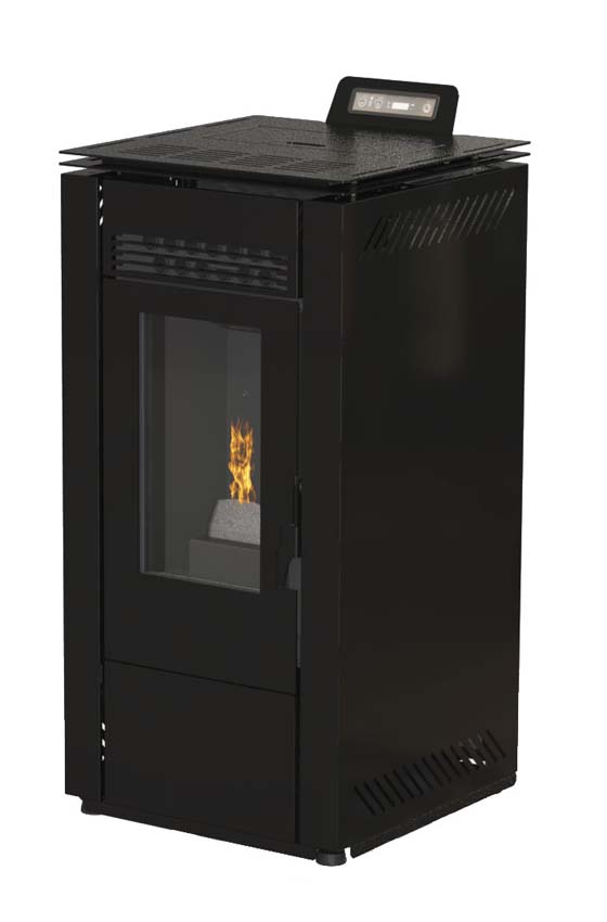 Pelletkachel Model 8 - 7,9kW - 160m3 - zwart - 44x48x94cm