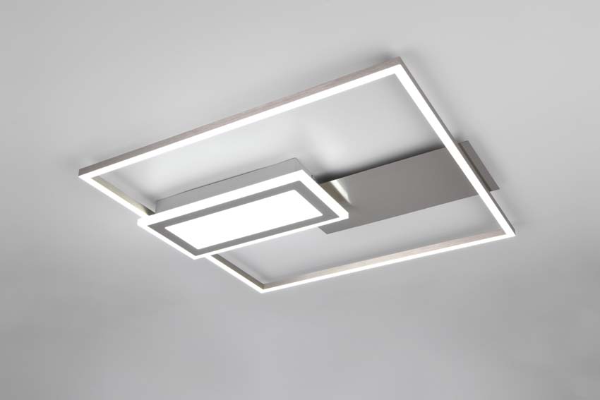 Plafonnière - Chroom - 53x50x5cm - Dimbaar - LED - 1x32W - 2700-6500K