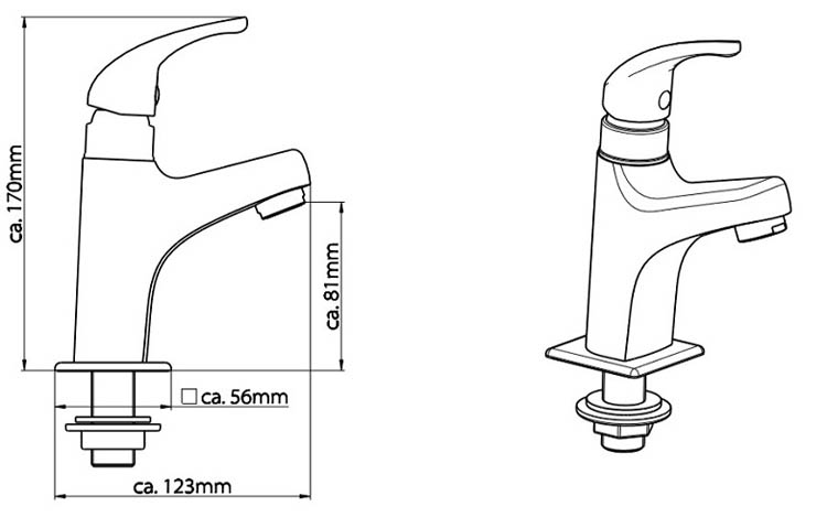 Robinet d'eau froide Vincent chrome brillant