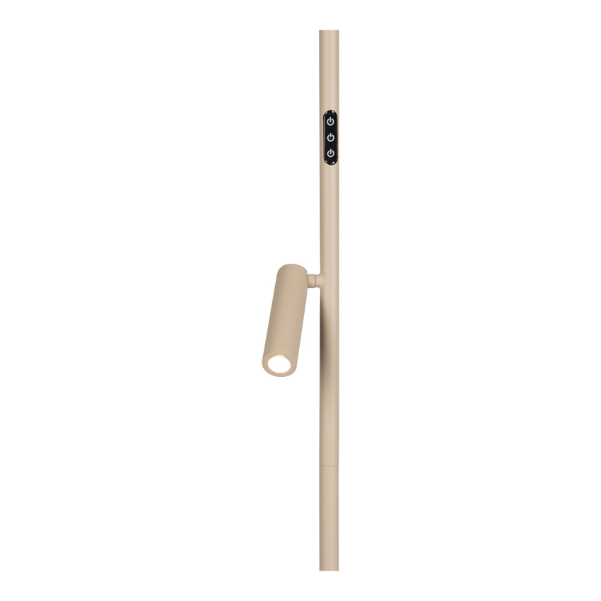 Lucide Essential Ortolan - Lampadaire - LED Dimmable - CCT - 2700K/4000K - Taupe
