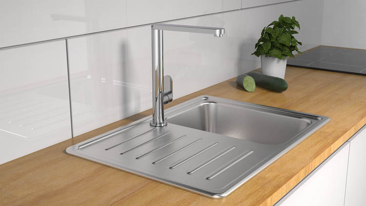 Robinet de cuisine Cassy design chrome