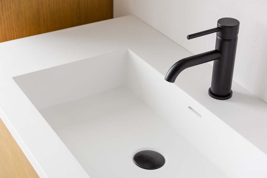Meuble de salle de bain Waldorf chêne 900 mm lavabo mat blanc