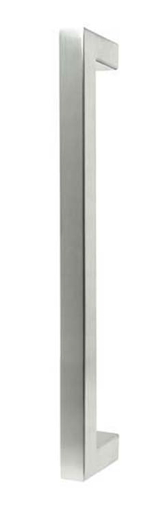 Schuifdeur glas 8mm helder+ alu rail+ trekker vierkant inox 32cm