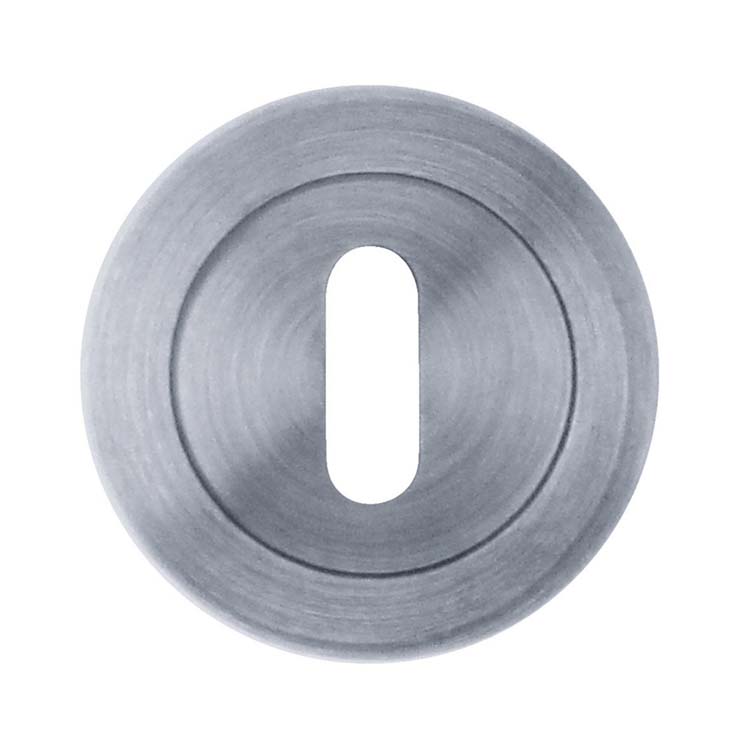 Entrée de clé pro rond rosace tournante chrome brossé