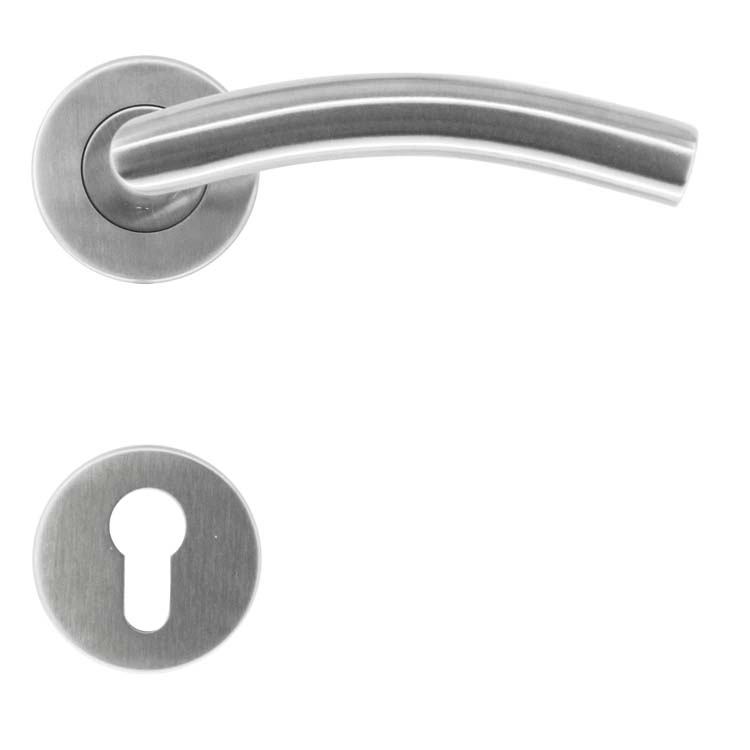 Deurkruk bellagio 19mm inox plus cilinderrozet