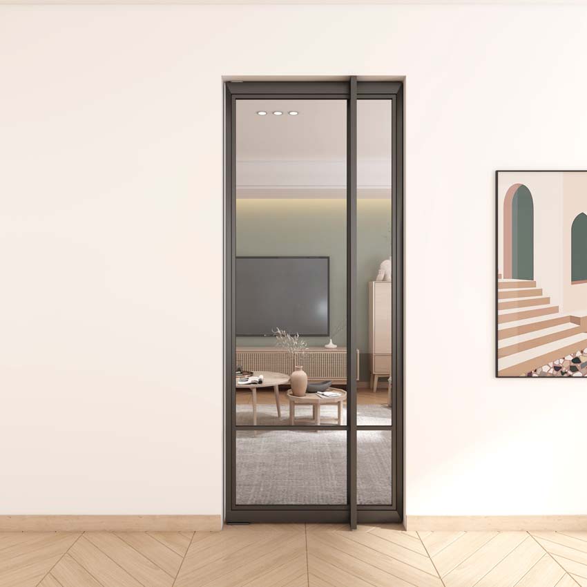 Porte intérieure pivotante Fer forgé 4W Tirza 880 x 2040 mm 