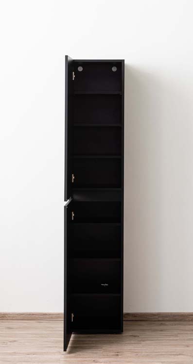 Meuble de salle de bain Puro debout noir mat 1200 mm